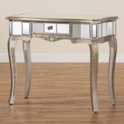 Elgin Brushed Wood And Mirrored Glass 1 Drawer Console Table Silver/Mirror - Baxton Studio 12 Elgin Brushed Wood And Mirrored Glass 1 Drawer Console Table Silver/Mirror - Baxton Studio -Umbra Home Decor Shop GUEST 9df93957 8564 4b7c 8d3c a7b685434fd7