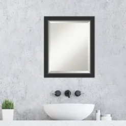 Amanti Art Corvino Black Narrow Beveled Wood Bathroom Wall Mirror -Umbra Home Decor Shop GUEST 9e14a150 2b63 470c a6af d471ee293365