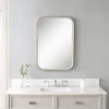 Uttermost Modern – Malay Vanity Mirror 30" X 20.125" Silver Glass Contemporary Wall Decor