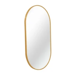 Serio 20"x 28" Modern Oval/Pill Shaped Wall Mount Mirror,Horizontal/Vertical Hanging Aluminum Alloy Frame Mirror-The Pop Home -Umbra Home Decor Shop GUEST 9f1059a1 6d5a 479e a541 88a8f07eae8d