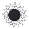 Round Metal Luka Wall Mirror With Open Looped Frame Black - StyleCraft