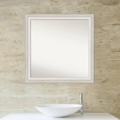 31" X 31" Non-Beveled Trio White Wash Silver Bathroom Wall Mirror - Amanti Art -Umbra Home Decor Shop GUEST a0495865 a09d 44af af31 ca5dfcc5a815