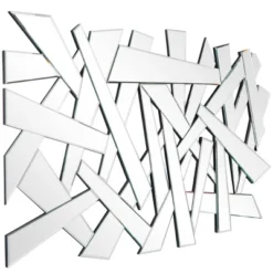 32" X 47" Glass Abstract Wall Mirror Silver - The Novogratz -Umbra Home Decor Shop GUEST a0e23a85 2dd9 431f b39f 4ffbbb11498c