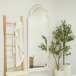 Wood Window Pane Inspired Wall Mirror With Arched Top Brown - Olivia & May -Umbra Home Decor Shop GUEST a0ee61d0 3d7e 4214 811a 058b4612f749