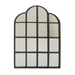 Metal Window Pane Inspired Wall Mirror With Arched Tops And Studs Black - Olivia & May -Umbra Home Decor Shop GUEST a154dcd3 d4f1 4e3d 8e0c 8fe286a7a622