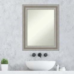 24" X 30" Non-Beveled Parlor Bathroom Wall Mirror Silver - Amanti Art -Umbra Home Decor Shop GUEST a16b5bd2 3564 4ec8 9344 35c79befb59c
