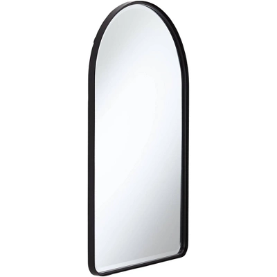 Uttermost Clara Arch Top Vanity Decorative Wall Mirror Modern Beveled Matte Black Metal Frame 24" Wide For Bathroom Bedroom Living Room Home Entryway 3 Uttermost Clara Arch Top Vanity Decorative Wall Mirror Modern Beveled Matte Black Metal Frame 24" Wide For Bathroom Bedroom Living Room Home Entryway - Image 3