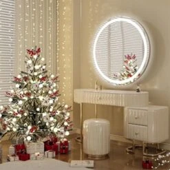 Round LED Light Bathroom Mirror Aluminum Alloy Bathroom Mirror Tempered Glass Bathroom Mirror Wall Mounted Bathroom Mirror 24*24 Inches -Umbra Home Decor Shop GUEST a1fff05f 583b 449f 8b98 583e1857e88f