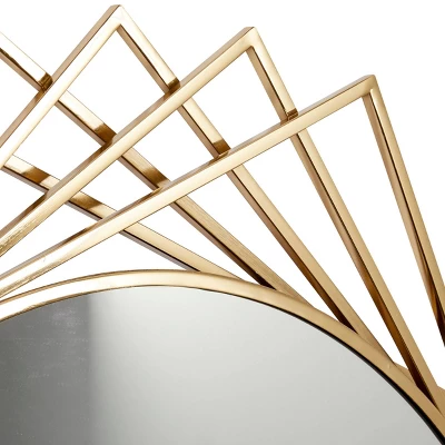 Metal Geometric Wall Mirror - Olivia & May 4 Metal Geometric Wall Mirror - Olivia & May - Image 4