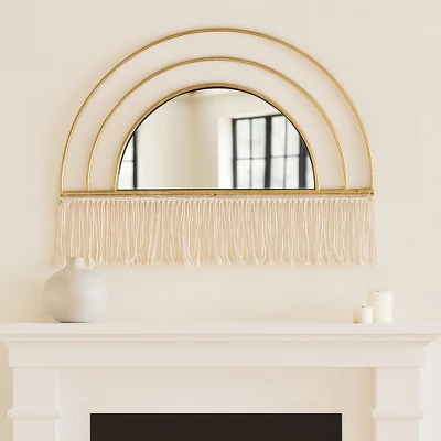 Stylish Decorative Large Wall Mirror With Bohemian-Inspired Arched Frame - Enhances Living Room, Bathroom Mirror, Or Bedroom Décor 9 Stylish Decorative Large Wall Mirror With Bohemian-Inspired Arched Frame - Enhances Living Room, Bathroom Mirror, Or Bedroom Décor - Image 9