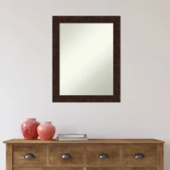 22" X 28" Non-Beveled William Mottled Bronze Narrow Bathroom Wall Mirror - Amanti Art -Umbra Home Decor Shop GUEST a4aacac4 a32e 4883 a029 897dbfeefa32
