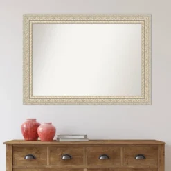 42" X 30" Non-Beveled Fair Baroque Cream Wood Wall Mirror - Amanti Art -Umbra Home Decor Shop GUEST a4d6acbd 46ee 4242 8966 ee61a1882fda
