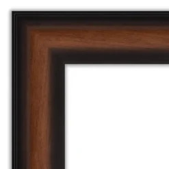 Amanti Art Yale Walnut Non-Beveled On The Door Mirror Full Length Mirror, Wall Mirror 51.5 In X 17.5 In.