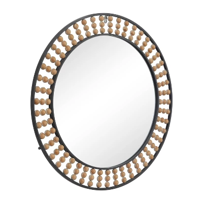 Metal Beading Wall Mirror - Olivia & May 4 Metal Beading Wall Mirror - Olivia & May - Image 4