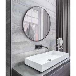 28" Rollo Round Wall Mirror Black - Kate & Laurel All Things Decor 8 28" Rollo Round Wall Mirror Black - Kate & Laurel All Things Decor -Umbra Home Decor Shop GUEST a5652fd4 4c9f 4ea7 acba a671f0851567