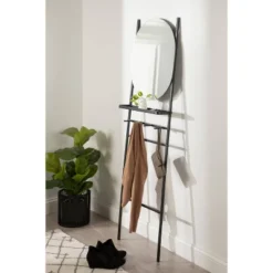 18" X 67" Noka Mirror Leaning Ladder Black - Kate & Laurel All Things Decor 12 18" X 67" Noka Mirror Leaning Ladder Black - Kate & Laurel All Things Decor -Umbra Home Decor Shop GUEST a5f61ddb 201b 4a84 8b60 3406ae4f7b97