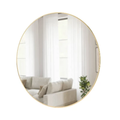 34" Hubba Wall Mirror Brass - Umbra 1 34" Hubba Wall Mirror Brass - Umbra