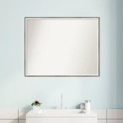 29" X 23" Non-Beveled Lucie Wood Bathroom Wall Mirror Silver - Amanti Art 13 29" X 23" Non-Beveled Lucie Wood Bathroom Wall Mirror Silver - Amanti Art -Umbra Home Decor Shop GUEST a63c4cb6 b8aa 4a9a a62b c9d5d4e39c42