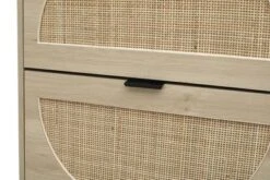 Ari 63.9" H Modern Space-Saving Shoe Rack Storage Cabinet With Rattan And Mirror Doors For 24 Pairs And 4 Flip Down Drawers -Maison Boucle -Umbra Home Decor Shop GUEST a7367174 e6ca 425b 8406 17afb36cca21