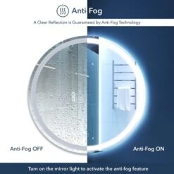 Dane 27" Round Frameless Anti-Fog Aluminum Front/Back-lit Tri-color LED Bathroom Vanity Mirror With Smart Touch Control - JONATHAN Y -Umbra Home Decor Shop GUEST a75d6b31 e239 4abe 9a4b 97c66f0e16f6