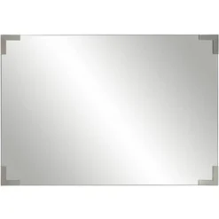 Noble Park Slynia Rectangular Vanity Decorative Wall Mirror Modern Silver Metal Corner 27" Wide For Bathroom Bedroom Living Room Home Office Entryway -Umbra Home Decor Shop GUEST a7e2e21a 7043 4752 8887 b0bb37bea336