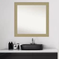 30" X 30" Non-Beveled Mosaic Bathroom Wall Mirror Gold - Amanti Art -Umbra Home Decor Shop GUEST a81dd664 3092 4970 a0d4 147373ad25fa