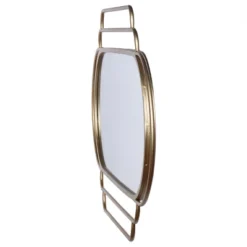 Gemma Mid-Century Modern Metal Wall Mirror Gold - StyleCraft