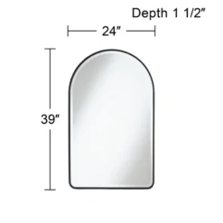 Uttermost Clara Arch Top Vanity Decorative Wall Mirror Modern Beveled Matte Black Metal Frame 24" Wide For Bathroom Bedroom Living Room Home Entryway 8 Uttermost Clara Arch Top Vanity Decorative Wall Mirror Modern Beveled Matte Black Metal Frame 24" Wide For Bathroom Bedroom Living Room Home Entryway -Umbra Home Decor Shop GUEST a927ad48 2071 4dc2 8098 b45ebcc50b87
