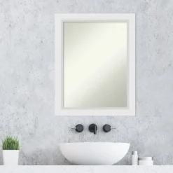 Amanti Art Blanco White Non-Beveled Wood Bathroom Wall Mirror -Umbra Home Decor Shop GUEST a94e42a4 098c 43ed b29e 92062ee6a309