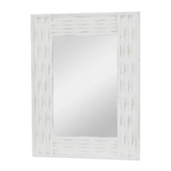 Contemporary Wood Rectangle Wall Mirror Textured Frame White - Olivia & May 5 Contemporary Wood Rectangle Wall Mirror Textured Frame White - Olivia & May -Umbra Home Decor Shop GUEST aa10ffc8 d417 49e1 a5f6 852723f253db