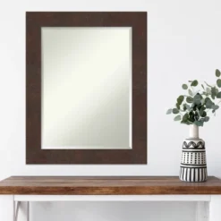 23" X 29" Wildwood Framed Wall Mirror Brown - Amanti Art -Umbra Home Decor Shop GUEST aa3251b1 6b0b 4d64 853e 36c2f94f64fc