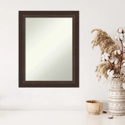 23" X 29" Non-Beveled Lara Bronze Wood Wall Mirror - Amanti Art 4 23" X 29" Non-Beveled Lara Bronze Wood Wall Mirror - Amanti Art - Image 4
