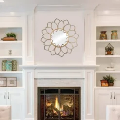 32" Alexandra Wall Mirror Antique Bronze - Stratton Home Décor