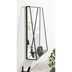 Lintz Metal Framed Decorative Wall Mirror With Shelf - Kate & Laurel All Things Decor -Umbra Home Decor Shop GUEST ab3aa08a 8f00 4ab0 ae7c 79e7838787bc