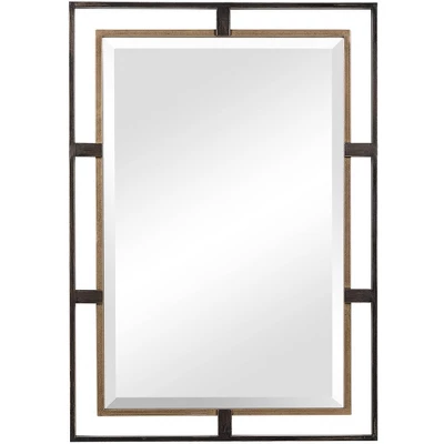 Uttermost Carrizo Distressed Bronze 22" X 32" Rectangular Wall Mirror 1 Uttermost Carrizo Distressed Bronze 22" X 32" Rectangular Wall Mirror
