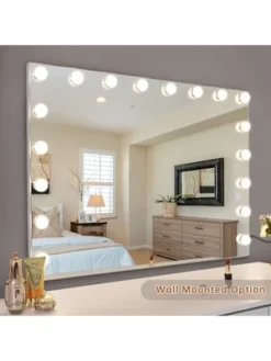 Fenchilin Large Hollywood Vanity Mirror With Lights Bluetooth Tabletop Wall Mount - White, 22.8" X 31.5" -Umbra Home Decor Shop GUEST ac6f1ac3 ee5b 4be7 a004 06a087bd1d10