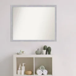 30" X 24" Non-Beveled Grace Narrow Bathroom Wall Mirror Brushed Nickel - Amanti Art 13 30" X 24" Non-Beveled Grace Narrow Bathroom Wall Mirror Brushed Nickel - Amanti Art -Umbra Home Decor Shop GUEST acc6ce80 626d 409d a2d7 d17037b88022