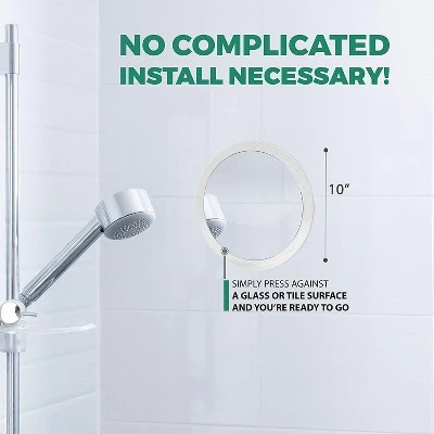 DB Tech Small 10" Suction Cup 8X Magnifying Makeup Mirror W/Tweezers 3 DB Tech Small 10" Suction Cup 8X Magnifying Makeup Mirror W/Tweezers - Image 3