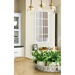 18" X 42" Hogan Windowpane Wall Mirror White - Kate & Laurel All Things Decor 8 18" X 42" Hogan Windowpane Wall Mirror White - Kate & Laurel All Things Decor -Umbra Home Decor Shop GUEST acfd8c84 64d2 4f10 8356 7cef0e267f0c