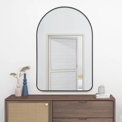 Yehudi Arch Wall Mirror For Bathroom 24"x 36" Inch Bathroom Mirror With Metal Frame Round Corner For Wall Decoration - The Pop Home 5 Yehudi Arch Wall Mirror For Bathroom 24"x 36" Inch Bathroom Mirror With Metal Frame Round Corner For Wall Decoration - The Pop Home - Image 5