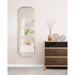 16" X 48" Rhodes Full Length Wall Mirror Gold - Kate & Laurel All Things Decor -Umbra Home Decor Shop GUEST ad6a0eec f789 445d 8c96 7f0d4a5b593b