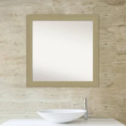 30" X 30" Non-Beveled Mosaic Bathroom Wall Mirror Gold - Amanti Art -Umbra Home Decor Shop GUEST ad8b8104 2181 4b0a 8058 8a85c0c8a72d