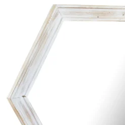Wooden Hexagon Decorative Wall Mirror White - Stonebriar Collection -Umbra Home Decor Shop GUEST adb24110 695e 4624 bc8a a5b1a83052a6