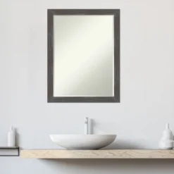 Amanti Art Woodridge Rustic Grey Petite Bevel Wood Bathroom Wall Mirror 27 X 21 In. 17 Amanti Art Woodridge Rustic Grey Petite Bevel Wood Bathroom Wall Mirror 27 X 21 In. -Umbra Home Decor Shop GUEST ae6d7964 08e9 4595 9aa9 4a3098191f08