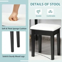 Costway Vanity Table Set With Lighted Mirror Adjustable 10 Bulbs Dresser 4 Drawer -Umbra Home Decor Shop GUEST af08fe3c 0df0 45ae b417 97d1eb5a84fb