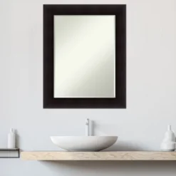 Amanti Art Portico Espresso Petite Bevel Wood Bathroom Wall Mirror 29.5 X 23.5 In. -Umbra Home Decor Shop GUEST af4fc49c fc65 4fbd 91e1 82094e41b8b4