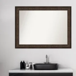 44" X 33" Non-Beveled Ridge Bronze Bathroom Wall Mirror - Amanti Art 15 44" X 33" Non-Beveled Ridge Bronze Bathroom Wall Mirror - Amanti Art -Umbra Home Decor Shop GUEST af9fd51b 9858 42aa aa00 2391f79b9cad