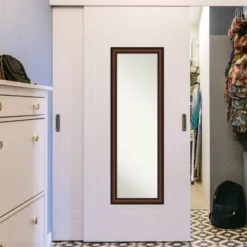 Amanti Art Yale Walnut Non-Beveled On The Door Mirror Full Length Mirror, Wall Mirror 51.5 In X 17.5 In. -Umbra Home Decor Shop GUEST afb5dc77 4edc 42ae a3d6 c80ab6c2d84e