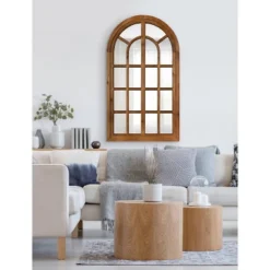 22" X 38" Boldmere Arch Wall Mirror Brown - Kate & Laurel All Things Decor -Umbra Home Decor Shop GUEST b00d582d e2b6 4309 8cf6 88073abd5976