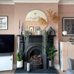 Serio Circle Brushed Aluminum Frame Large Circle Gold Round Wall Mirror -The Pop Home